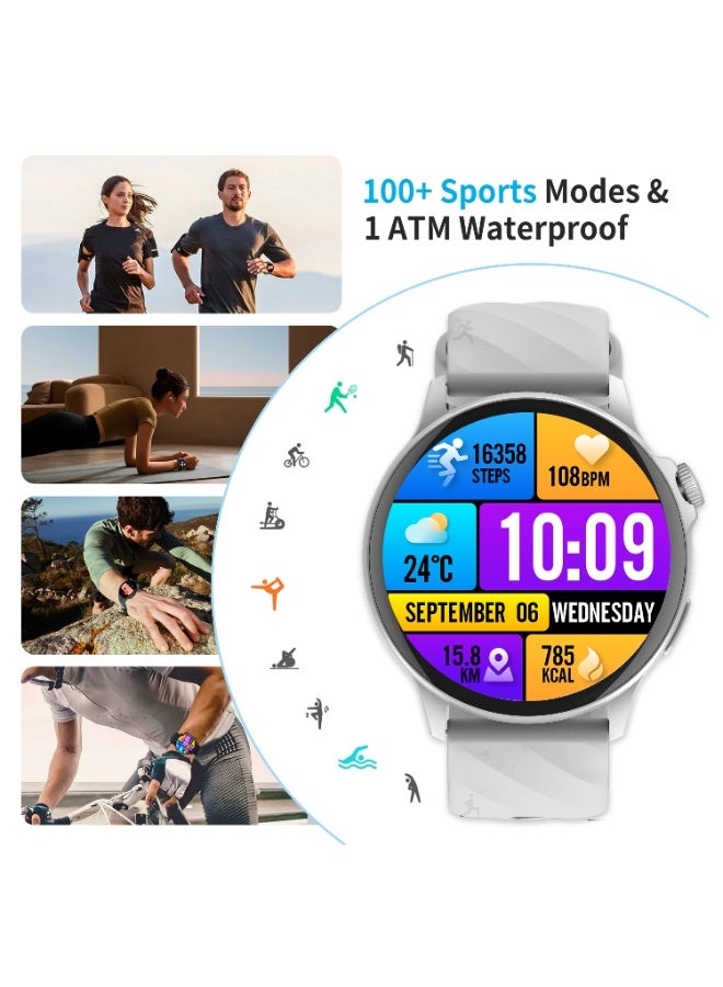G-Tab GTR4 Smart Watch with Magnetic Strap, 1.39-Inch IPS Touch Display, Bluetooth Calling, Heart Rate & SpO₂ Monitoring, 23 Sports Modes, 1ATM Water Resistant, Android & iOS Compatible - Image 4